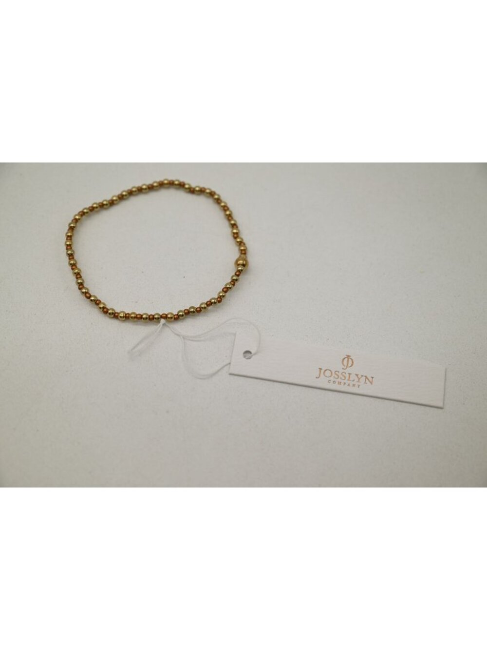 NWT Josslyn Boho Colorful Ball Beaded Stretch Bracelet Gold Tone Brown Beads